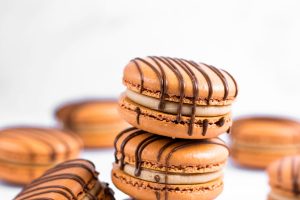 Chocolate Strawberry Macarons