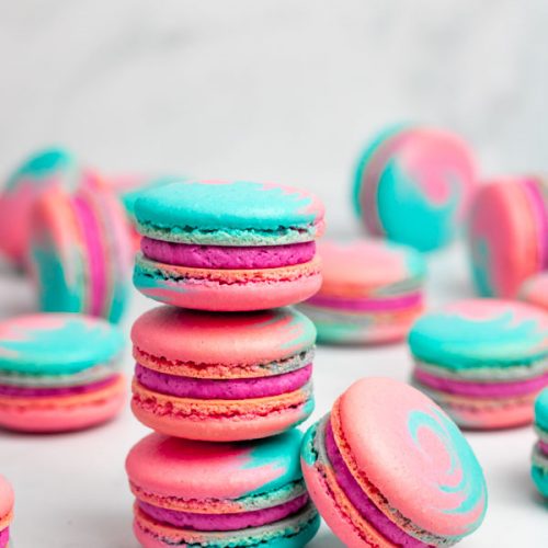 Cotton Candy Macarons - The Tipsy Macaron
