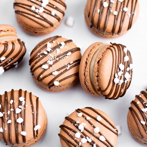 Hot Chocolate Macarons - The Tipsy Macaron