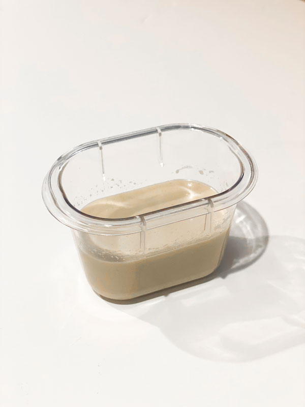 cereal milk in small plastic container