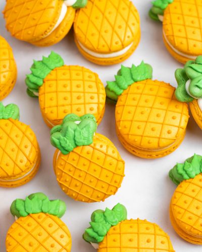 Pineapple Macarons