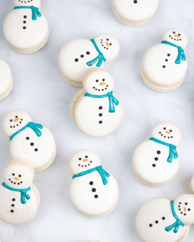 Snowman Macarons