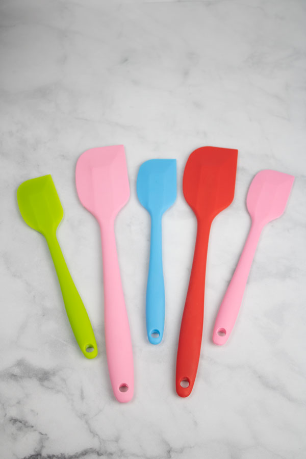 colorful silicone spatulas